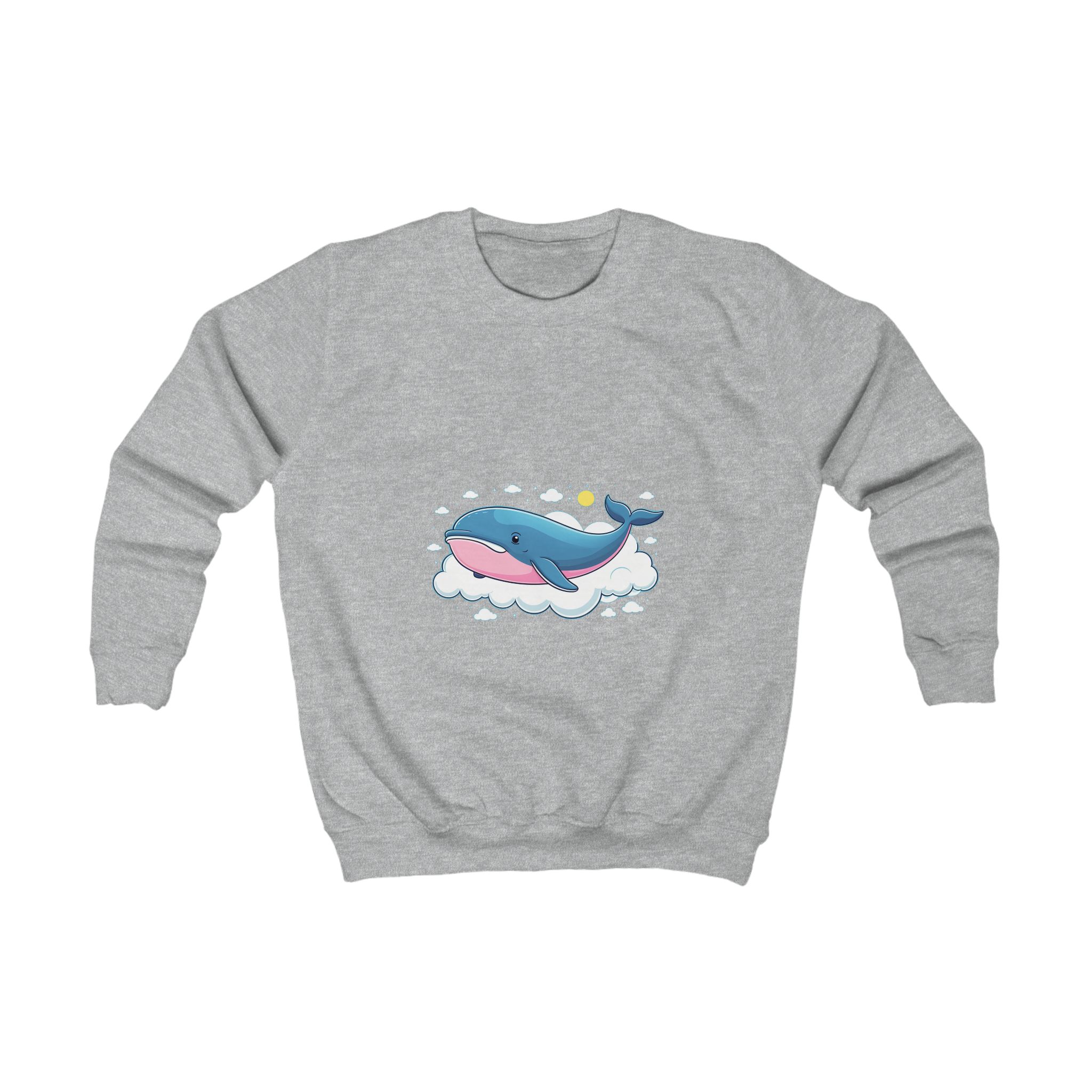 Baleine souriant dans les nuages